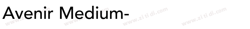 Avenir Medium字体转换